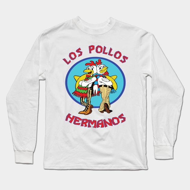 Los Pollos Hermanos Long Sleeve T-Shirt by Skulls Mushroom Arts